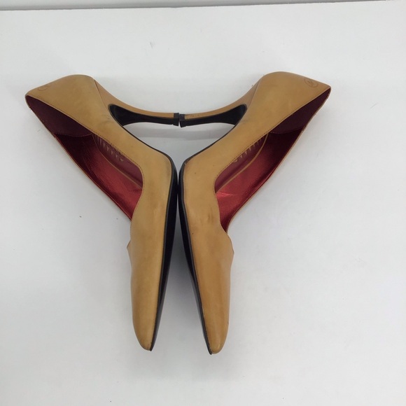 Bronx Women’s Stiletto Leather Heel Pump Business Casual Carmel Size 38.5=8.5 US - Picture 8 of 10